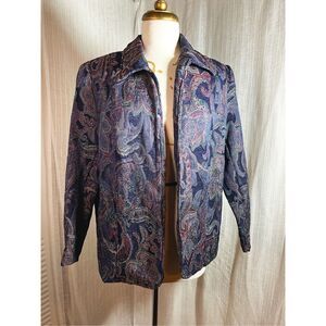 Bon Worth | Women’s | Blazers | Petite M | Vintage Paisley Regency Style Blazer